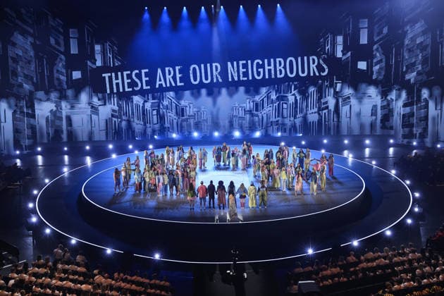 COM26 OPENING CEREMONY, General view during the live performances of the Opening Ceremony of the Glasgow 2026 Commonwealth Games at The Hydro in Glasgow, United Kingdom, Thursday, July 23, 2026. ( NO ARCHIVING, EDITORIAL USE ONLY, AUSTRALIA ONLY Glasgow Scotland United Kingdom  Copyright: xSimonxStacpoolex 20260724198037848181