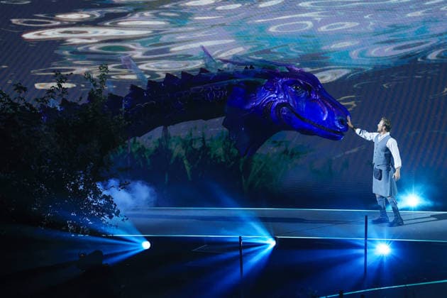 COM26 OPENING CEREMONY, Loch Ness Monster features during the live performances of the Opening Ceremony of the Glasgow 2026 Commonwealth Games at The Hydro in Glasgow, United Kingdom, Thursday, July 23, 2026. ( NO ARCHIVING, EDITORIAL USE ONLY, AUSTRALIA ONLY Glasgow Scotland United Kingdom  Copyright: xSimonxStacpoolex 20260724137332667880