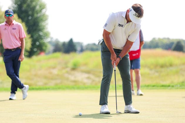 Hank Lebioda of the United States putts on the 15th green during the first round of the 2026 3M Open at TPC Twin Cities on July 23, 2026 in Blaine, Minnesota. CSM Golf 2026: PGA, Golf Herren 3M Open: Round 1  - ZUMAc04_ 20260723_zma_c04_108 Copyright: xStevenxGarciax