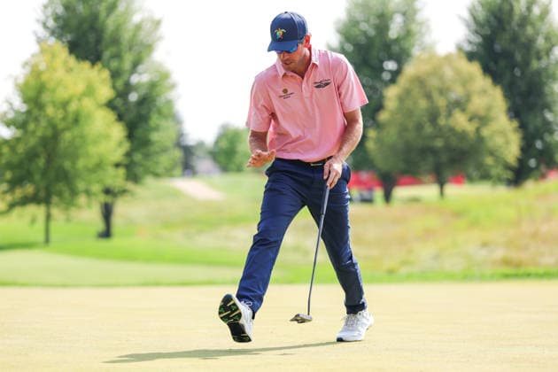 Ben Kohles of the United States reacts to his putt for birdie on the 15th green during the first round of the 2026 3M Open at TPC Twin Cities on July 23, 2026 in Blaine, Minnesota. CSM Golf 2026: PGA, Golf Herren 3M Open: Round 1  - ZUMAc04_ 20260723_zma_c04_119 Copyright: xStevenxGarciax