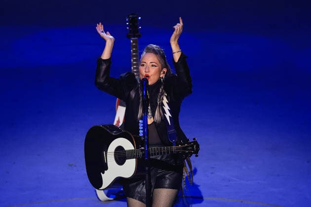 COM26 OPENING CEREMONY, Scottish singer-songwriter and musician Katie Tunstall performs during the live performances of the Opening Ceremony of the Glasgow 2026 Commonwealth Games at The Hydro in Glasgow, United Kingdom, Thursday, July 23, 2026. ( NO ARCHIVING, EDITORIAL USE ONLY, AUSTRALIA ONLY Glasgow Scotland United Kingdom  Copyright: xSimonxStacpoolex 20260724125573911029