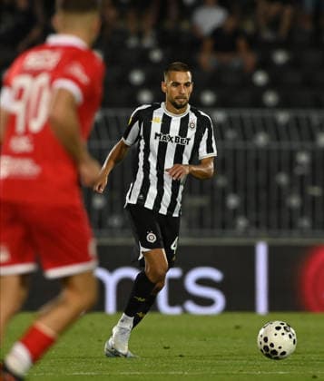 PARTIZAN vs UNA STRASSEN STEFAN MILIC, football player of Partizan, during the match against Una Strassen Luxemburg, at Stadium FK Partizan. Belgrade, 23.07.2026. Nebojsa Parausic MN Press photo FOOTBALL, UEFA CONFERENCE LEAGUE, PARTIZAN, UNA STRASSEN LUXEMBURG Belgrade Stadium FK Partizan Serbia Copyright: xNebojsaxParausicx xMNxPressx