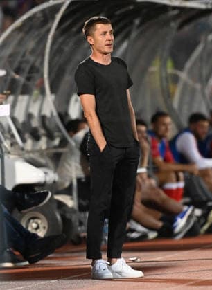 PARTIZAN vs UNA STRASSEN SASA ILIC, football coach of Partizan, during the match against Una Strassen Luxemburg, at Stadium FK Partizan. Belgrade, 23.07.2026. Nebojsa Parausic MN Press photo FOOTBALL, UEFA CONFERENCE LEAGUE, PARTIZAN, UNA STRASSEN LUXEMBURG Belgrade Stadium FK Partizan Serbia Copyright: xNebojsaxParausicx xMNxPressx