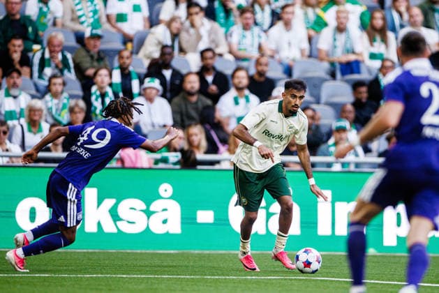 260723 Montader Madjed of Hammarby during the UEFA Europa League second qualifying round football match between Hammarby and Anderlecht on July 23, 2026 in Stockholm. Photo: Kenta Jönsson BILDBYRAN COP 210 KJ0354 fotboll football soccer fotball uefa europa league europa league kval qualifying round qualification hammarby anderlecht bbeng grappa33 *** July 23, 2026: Montader Madjed of Hammarby during the UEFA Europa League second qualifying round soccer match between Hammarby and Anderlecht on July 23, 2026 in Stockholm. Photo by Kenta Jönsson, BILDBYRAN COP 210 KJ0354. soccer, football, UEFA Europa League, Europa League qualifying round, qualification, Hammarby, Anderlecht, bbeng, grappa33  Copyright: KENTAxJÖNSSON BB260723KJ133