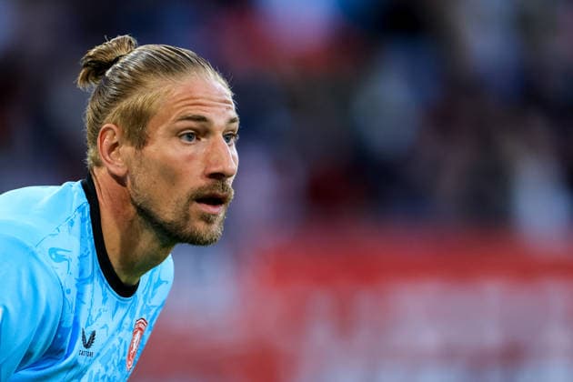 ENSCHEDE, NETHERLANDS - JULY 23: FC Twente goalkeeper Lars Unnerstall looks on during the UEFA Europa League 2026 27 second qualifying round first leg match between FC Twente and Ferencvaros at FC Twente Stadium on July 23, 2026 in Enschede, Netherlands.  Copyright: xRenexNijhuis MBxMediax