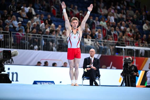 Gabriel Eichhorn (MTV Stuttgart 1843) DIE FINALS 2026 - Deutsche Meisterschaften Geraeteturnen Mehrkampf Maenner 23.07.2026 DIE FINALS 2026 - Deutsche Meisterschaften Geraeteturnen Mehrkampf Maenner, 23.07.2026 Hannover *** Gabriel Eichhorn MTV Stuttgart 1843 THE FINALS 2026 German Artistic Gymnastics Championships Men s All-Around July 23, 2026 THE FINALS 2026 German Artistic Gymnastics Championships Men s All-Around, July 23, 2026, Hanover Copyright: xEibner-Pressefoto xHoepnerx EP_PHR