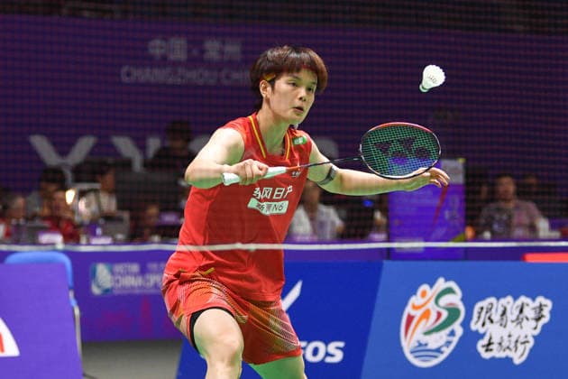 BEIJING, CHINA - JULY 24: Wang Zhiyi of China competes in the Women s Singles Quarterfinal match against Kim Ga Eun of South Korea on day 4 of the China Open 2026 at Changzhou Olympic Sports Center Gymnasium on July 24, 2026 in Changzhou, Jiangsu Province of China.  Copyright: xVCGx 111656122271