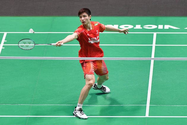 CHANGZHOU, CHINA - JULY 24: Shi Yuqi of China competes in the Men s Singles Quarterfinal match against Chou Tien Chen of Chinese Taipei on day 4 of the China Open 2026 at Changzhou Olympic Sports Center Gymnasium on July 24, 2026 in Changzhou, Jiangsu Province of China.  Copyright: xVCGx 111656129738