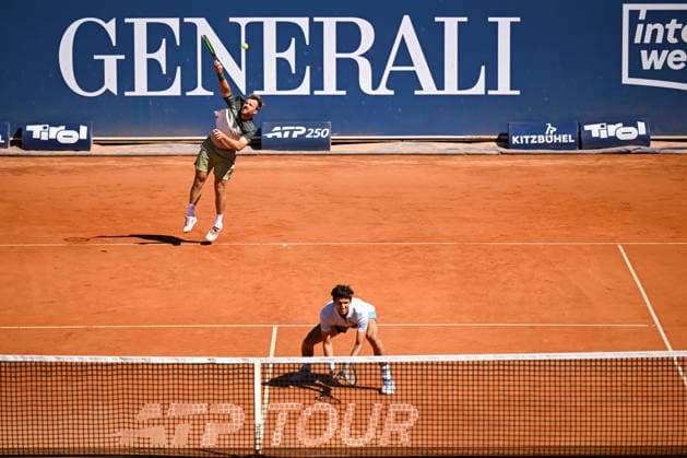 TENNIS - ATP, Tennis Herren Generali Open 2026 KITZBUEHEL,AUSTRIA,24.JUL.26 - TENNIS - ATP World Tour, Generali Open. Image shows Kevin Krawietz (GER) and Pierre Hugues Herbert (FRA).  GEPAxpictures xDanielxSchoenherr