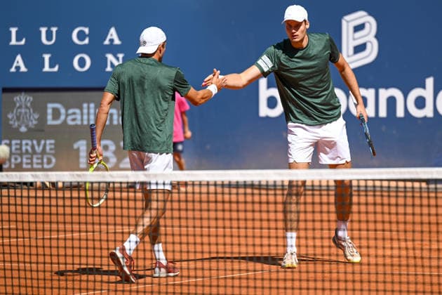 TENNIS - ATP, Tennis Herren Generali Open 2026 KITZBUEHEL,AUSTRIA,24.JUL.26 - TENNIS - ATP World Tour, Generali Open. Image shows Jakob Schnaitter and Mark Wallner (GER).  GEPAxpictures xDanielxSchoenherr