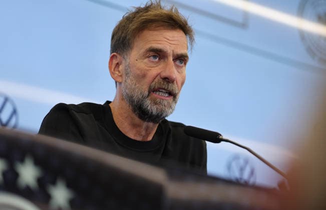 24.07.2026, Fussball DFB-Pressekonferenz, Vorstellung des neuen Bundestrainers Jürgen Klopp DFL DFB REGULATIONS PROHIBIT ANY USE OF PHOTOGRAPHS AS IMAGE SEQUENCES AND OR QUASI-VIDEO. xdcx *** July 24, 2026, DFB Soccer Press Conference, Introduction of the New National Team Coach Jürgen Klopp DFL DFB REGULATIONS PROHIBIT ANY USE OF PHOTOGRAPHS AS IMAGE SEQUENCES AND OR QUASI-VIDEO xdcx Copyright: HMBxMedia Claus