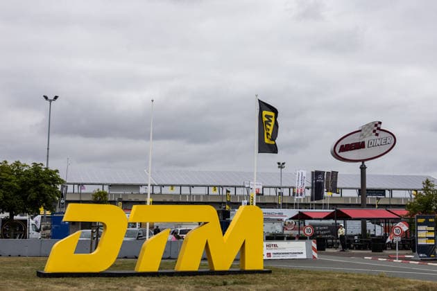 GER, DTM, 9. & 10. Lauf, Motorsport Arena Oschersleben 24.07.2026, Motorsport Arena, Oschersleben, GER, DTM, 9. & 10. Lauf, Motorsport Arena Oschersleben DTM Logo am Eingang zum Fahrerlager Â Foto: Alexander Trienitz Oschersleben Motorsport Arena Sachsen-Anhalt Deutschland *** GER, DTM, Round 9 of 10, Motorsport Arena Oschersleben, July 24, 2026, Motorsport Arena, Oschersleben, GER, DTM, Round 9 of 10, Motorsport Arena Oschersleben DTM logo at the entrance to the paddock. Photo by Alexander Trienitz, Oschersleben Motorsport Arena, Saxony-Anhalt, Germany