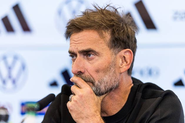 FRANKFURT, GERMANY - JULY 24: Juergen Klopp (Head Coach Germany) during the press conference, PK, Pressekonferenz to present Juergen Klopp as the new head coach of Germany at DFB Campus on July 24, 2026 in Frankfurt, Germany. Hessen Germany Copyright: xSteffiexWunderlx