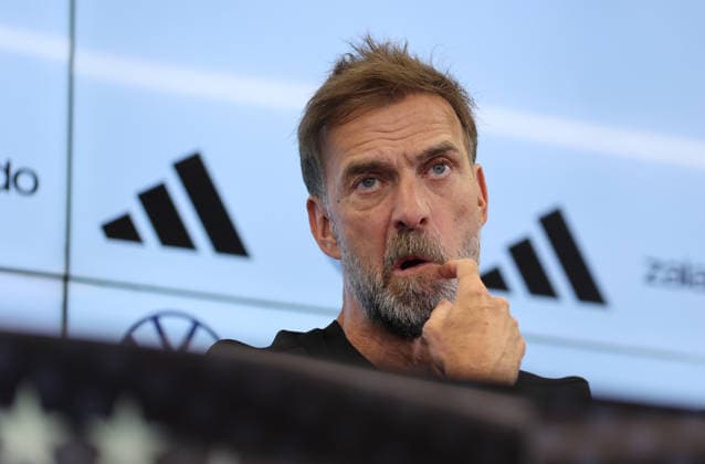 24.07.2026, Fussball DFB-Pressekonferenz, Vorstellung des neuen Bundestrainers Jürgen Klopp DFL DFB REGULATIONS PROHIBIT ANY USE OF PHOTOGRAPHS AS IMAGE SEQUENCES AND OR QUASI-VIDEO. xdcx *** July 24, 2026, DFB Soccer Press Conference, Introduction of the New National Team Coach Jürgen Klopp DFL DFB REGULATIONS PROHIBIT ANY USE OF PHOTOGRAPHS AS IMAGE SEQUENCES AND OR QUASI-VIDEO xdcx Copyright: HMBxMedia Claus