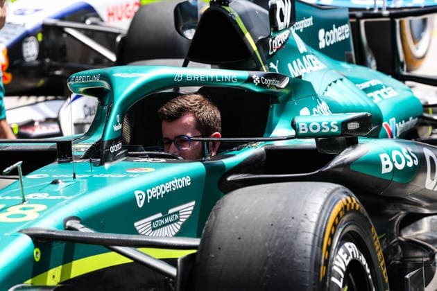 F1 - HUNGARIAN GRAND PRIX 2026 Aston Martin F1 Team Honda AMR26, mechanical detail mirror, halo during the Formula 1 Hungarian Grand Prix 2026, 11th round of the 2026 Formula One World Championship, WM, Weltmeisterschaft from July 24 to 26, 2026 on the Hungaroring, in Mogyorod near Budapest, Hungary - MogyorodHungary  Copyright: xANTONINxVINCENTx