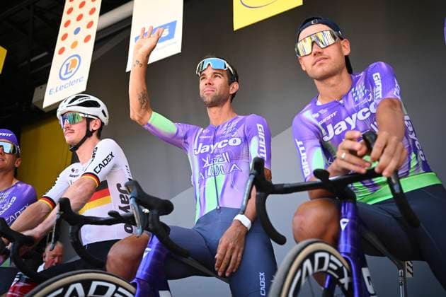 Tour de France 2026 Stage 19 ALPE D HUEZ, FRANCE - JULY 24 : Matthews Michael (AUS) of Team Jayco AlUla during stage 19 of the 113rd edition of Tour de France an UCI World Tour 2.UWT cycling road race stage for Men Elite of 128 km with start in Gap and finish in Alpe d Huez on July 24, 2026 in Alpe d Huez, France, 24 07 2026 ( Motordriver Kurt Vandenborre - Alpe d Huez France  Copyright: xGvgx