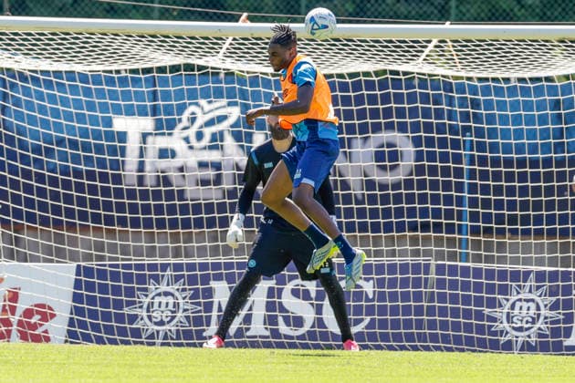 SSC Napoli preseason 2026-27 SSC Napoli Italian defender Nosa Obaretin during eighth day SSC Napoli s 2026-27 preseason training camp in val di sole in Trentino, Dimaro Folgarida July, 19 2026. _BPH3263 Copyright: xAntonioxBalascox