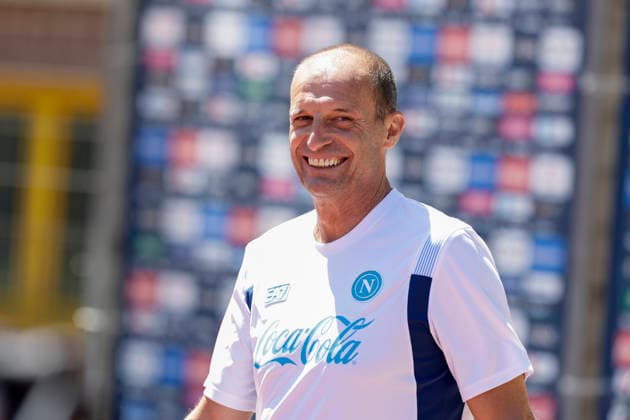 SSC Napoli preseason 2026-27 Napoli™s Italian coach Massimiliano Allegri during the presentation of the coaching staff at the eighth day SSC Napoli s 2026-27 preseason training camp in val di sole in Trentino, Dimaro Folgarida July, 19 2026. _BPH3489 Copyright: xAntonioxBalascox