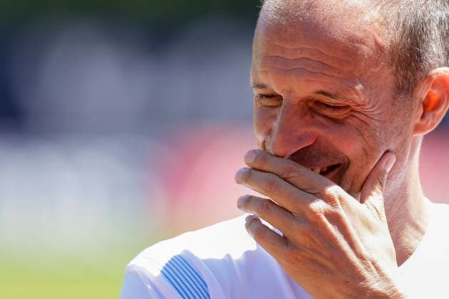 SSC Napoli preseason 2026-27 Napoli™s Italian coach Massimiliano Allegri during the presentation of the coaching staff at the eighth day SSC Napoli s 2026-27 preseason training camp in val di sole in Trentino, Dimaro Folgarida July, 19 2026. _BPH3515 Copyright: xAntonioxBalascox