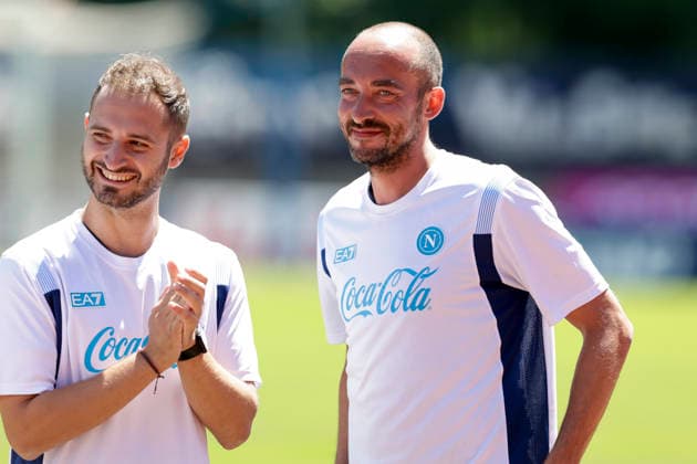 SSC Napoli preseason 2026-27 Italian goalkeeping coach Daniele Borri the presentation of the coaching staff at theduring eighth day SSC Napoli s 2026-27 preseason training camp in val di sole in Trentino, Dimaro Folgarida July, 19 2026. _BPH3595 Copyright: xAntonioxBalascox
