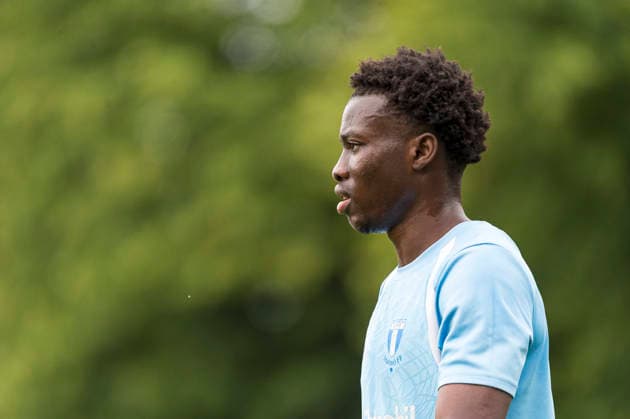 260724 Isaac Assibu under en träning med Malmö FF den 24 juli 2026 i Malmö. *** 260724 Isaac Assibu during a training session with Malmö FF on July 24, 2026, in Malmö  Copyright: CHRISTIANxÖRNBERG BB260724CO025