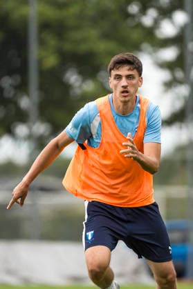 260724 Omar Krajina under en träning med Malmö FF den 24 juli 2026 i Malmö. *** 260724 Omar Krajina during a training session with Malmö FF on July 24, 2026, in Malmö  Copyright: CHRISTIANxÖRNBERG BB260724CO041