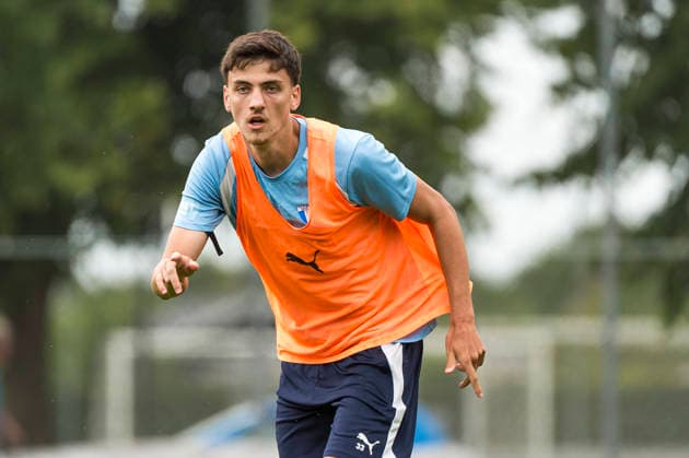 260724 Omar Krajina under en träning med Malmö FF den 24 juli 2026 i Malmö. *** 260724 Omar Krajina during a training session with Malmö FF on July 24, 2026, in Malmö  Copyright: CHRISTIANxÖRNBERG BB260724CO042
