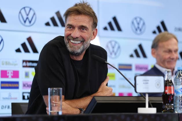 24.07.2026, Fussball DFB-Pressekonferenz, Vorstellung des neuen Bundestrainers Jürgen Klopp DFL DFB REGULATIONS PROHIBIT ANY USE OF PHOTOGRAPHS AS IMAGE SEQUENCES AND OR QUASI-VIDEO. xdcx *** July 24, 2026, DFB Soccer Press Conference, Introduction of the New National Team Coach Jürgen Klopp DFL DFB REGULATIONS PROHIBIT ANY USE OF PHOTOGRAPHS AS IMAGE SEQUENCES AND OR QUASI-VIDEO xdcx Copyright: HMBxMedia Claus
