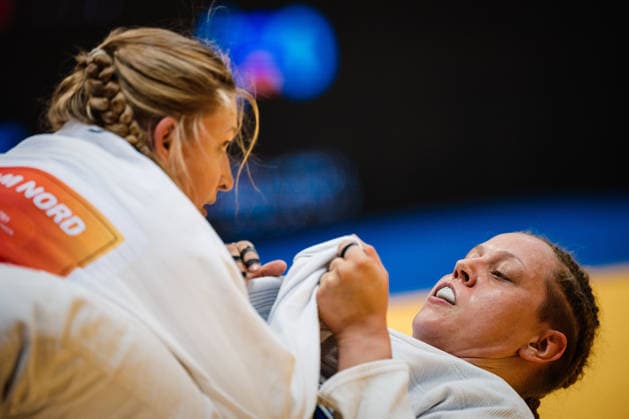 Die Finals 2026 - Ju-Jutsu, 24.07.2026 Alina Flehmer (Team Nord - Rot) Elsa Braun (Team West - Blau) Vorrunde; Die Finals 2026 - Ju-Jutsu am 24.07.2026 in der Swiss Life Hall, Hannover *** The 2026 Ju-Jutsu Finals, July 24, 2026: Alina Flehmer (Team North Red), Elsa Braun (Team West Blue) – Preliminary Round of The 2026 Ju-Jutsu Finals on July 24, 2026, at the Swiss Life Hall in Hanover Copyright: xBEAUTIFULxSPORTS Tonhäuserx