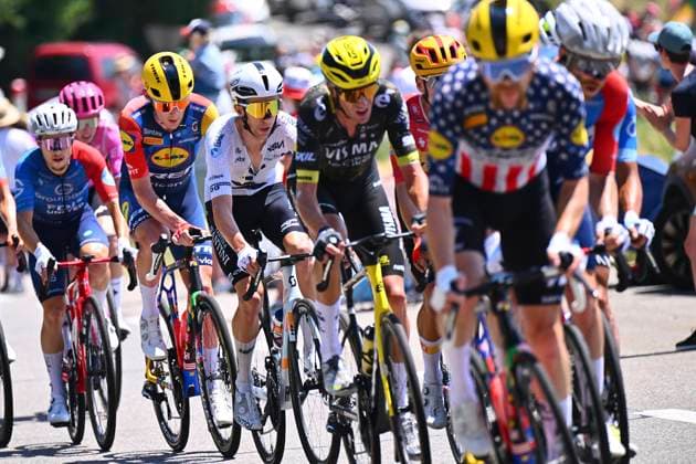 Tour de France 2026 Stage 19 ALPE D HUEZ, FRANCE - JULY 24 : Bennett George (NZL) of NSN Cycling Team during stage 19 of the 113rd edition of Tour de France an UCI World Tour 2.UWT cycling road race stage for Men Elite of 128 km with start in Gap and finish in Alpe d Huez on July 24, 2026 in Alpe d Huez, France, 24 07 2026 ( Motordriver Kurt Vandenborre - Alpe d Huez France  Copyright: xGvgx