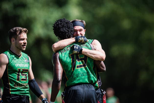 Die Finals 2026 - Flag Football, 24.07.2026 Die Munich Spatzen sind deutscher Meister; Die Finals 2026 - Flag Football, Finale am 24.07.2026 im Erika-Fisch-Stadion, Hannover *** The 2026 Flag Football Finals, July 24, 2026: The Munich Spatzen are German champions. The 2026 Flag Football Finals, Final on July 24, 2026, at Erika Fisch Stadium, Hanover Copyright: xBEAUTIFULxSPORTS Tonhäuserx