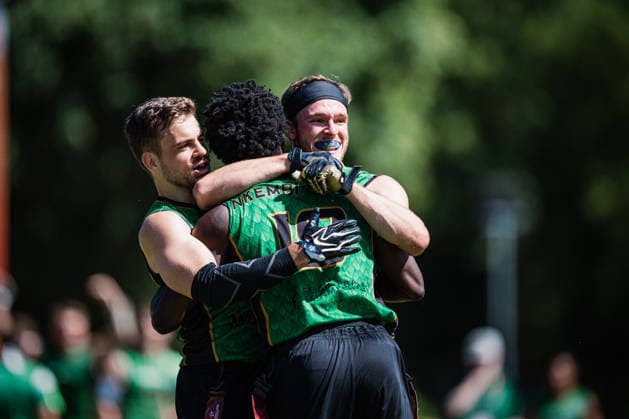 Die Finals 2026 - Flag Football, 24.07.2026 Die Munich Spatzen sind deutscher Meister; Die Finals 2026 - Flag Football, Finale am 24.07.2026 im Erika-Fisch-Stadion, Hannover *** The 2026 Flag Football Finals, July 24, 2026: The Munich Spatzen are German champions. The 2026 Flag Football Finals, Final on July 24, 2026, at Erika Fisch Stadium, Hanover Copyright: xBEAUTIFULxSPORTS Tonhäuserx