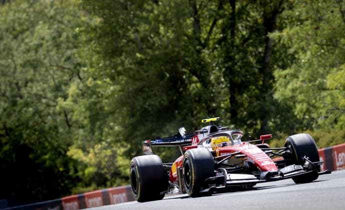 BUDAPEST - Lewis Hamilton (Ferrari) during the first free practice session at the Hungaroring ahead of the Hungarian Grand Prix. SANDER KONING ANP xVIxANPxSportx xxANPxIVx 564198610 originalFilename: 564198610.jpg