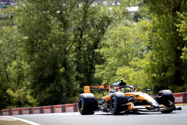 BUDAPEST - Lando Norris (McLaren) during the first free practice session at the Hungaroring ahead of the Hungarian Grand Prix. SANDER KONING ANP xVIxANPxSportx xxANPxIVx 564198621 originalFilename: 564198621.jpg