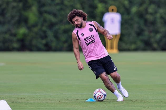 FORT LAUDERDALE, FL - JULY 24: Maximiliano Falcon (37) of Inter Miami CF is seen during an Inter Miami Training Session at Florida Blue Training Center on July 24, 2026 in Fort Lauderdale, Florida. (Photo by Chris Arjoon Icon Sportswire) SOCCER: JULY 24 Inter Miami CF Training EDITORIAL USE ONLY Icon26072400000009
