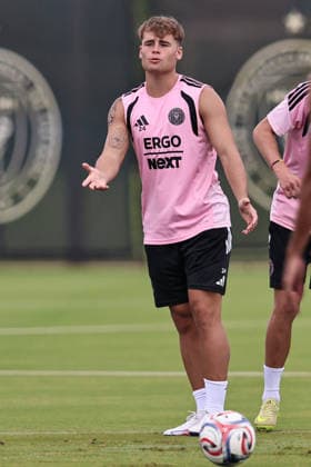 FORT LAUDERDALE, FL - JULY 24: Mateo Silvetti (24) of Inter Miami CF is seen during an Inter Miami Training Session at Florida Blue Training Center on July 24, 2026 in Fort Lauderdale, Florida. (Photo by Chris Arjoon Icon Sportswire) SOCCER: JULY 24 Inter Miami CF Training EDITORIAL USE ONLY Icon26072400000014
