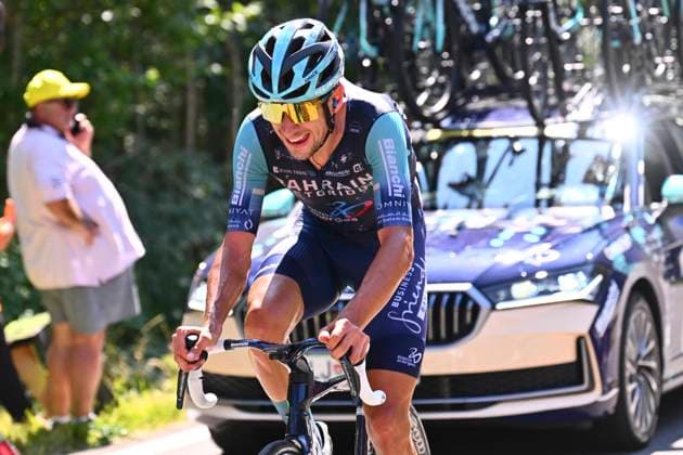 Tour de France 2026 Stage 19 ALPE D HUEZ, FRANCE - JULY 24 : Tiberi Antonio (ITA) of Bahrain - Victorious during stage 19 of the 113rd edition of Tour de France an UCI World Tour 2.UWT cycling road race stage for Men Elite of 128 km with start in Gap and finish in Alpe d Huez on July 24, 2026 in Alpe d Huez, France, 24 07 2026 ( Motordriver Kurt Vandenborre - Alpe d Huez France  Copyright: xGvgx