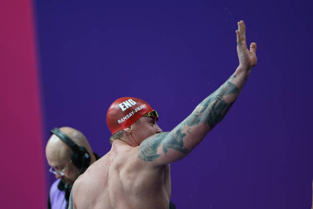 July 24, 2026, Glasgow, Scotland, Great Britain: ADAM RAMSAY-PEATY of England in the Men s 100m Breaststroke Heats of the Commonwealth Games Glasgow 2026 at the Tollcross International Swimming Centre in Glasgow, Scotland. ADAM won Heat 6 in 59.46 sec and advances to the semi-finals. Glasgow Great Britain - ZUMAc179 0862611662st Copyright: xMickaelxChavetx