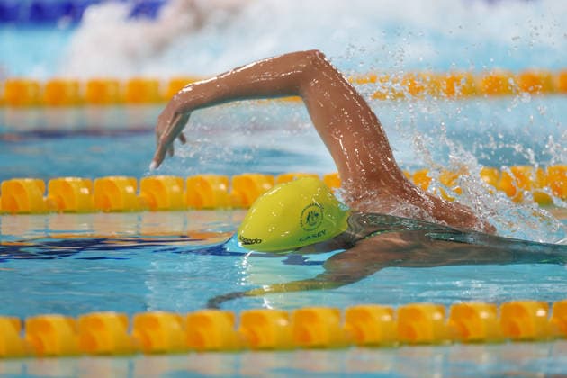 July 24, 2026, Glasgow, Scotland, Great Britain: HANNAH CASEY of Team Australia in the Women s 4 x 100m Freestyle Relay Heats of the Commonwealth Games Glasgow 2026 at the Tollcross International Swimming Centre in Glasgow, Scotland Commowealth Games 2026: Swimming  - ZUMAc179 20260724_zep_c179_265 Copyright: xMickaelxChavetx