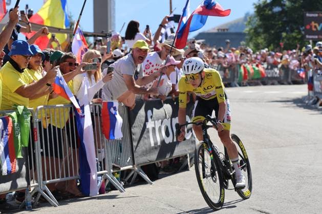Tour de France 2026 - UCI Cycling Race Pierre Teyssot MAXPPP ; Tour de France 2026 - UCI Cycling Race. Alpe d Huez, France on July 24, 2026. 19th stage of 127,9 km of the 113th edition of the Tour de France cycling race, between Gap and Alpe d Huez in the French Alps. In action Tadej Pogacar (SLO) UAE Team Emirates Pierre Teyssot Maxppp Alpe d Huez Isere France  Copyright: xMAXPPPxPierrexTeyssotx TEY68792 TEY68792