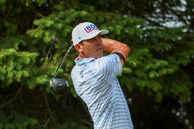 July 24, 2026, Blaine, Minnesota, United States: BILLY HORSCHEL watches his drive at hole two. This is the second day of the at TPC Twin Cities in Blaine Minnesota. 2026 PGA, Golf Herren 3M Open - Day 2  - ZUMAt166 20260724_zsp_t166_074 Copyright: xMichaelxTurnerx