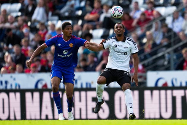 Rosenborg - Manchester United, ManU treningskamp 2026. Trondheim 20260724. Rosenborgs Mikkel Konradsen Ceide under treningskampen i fotball mellom Rosenborg og Manchester United pa Lerkendal stadion. Foto: Ole Martin Wold NTB Trondheim Norge EDITORIAL USE ONLY. RESTRICTED USE FOR BETTING COMPANIES Ref:_SPOPFmWOVPcTH0.jpg *** Rosenborg vs. Manchester United, friendly match 2026 Trondheim 20260724 Rosenborg s Mikkel Konradsen Ceide during the soccer friendly between Rosenborg and Manchester United at Lerkendal Stadium Photo: Ole Martin Wold, NTB, Trondheim, Norway EDITORIAL USE ONLY RESTRICTED USE FOR BETTING COMPANIES  Copyright: xOlexMartinxWoldx xNTBx