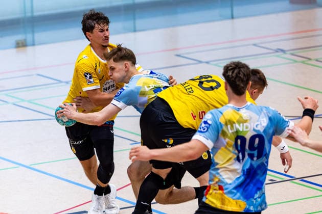 24.07.2026, GER, Handball, Maenner, Saison 26 27, Opel 1.Bl 2.Bl. Testspiel, ThSV Eisenach - HSC 2000 Coburg Maarten Elwert (ThSV Eisenach,79) Meiningen Reinhard-Kupietz-Halle Thueringen Deutschland *** July 24, 2026, GER, Handball, Men, Season 26–27, Opel 1st Division, 2nd Division Friendly Match, ThSV Eisenach vs. HSC 2000 Coburg, Maarten Elwert (ThSV Eisenach), 79 Meiningen, Reinhard Kupietz, Halle, Thuringia, Germany