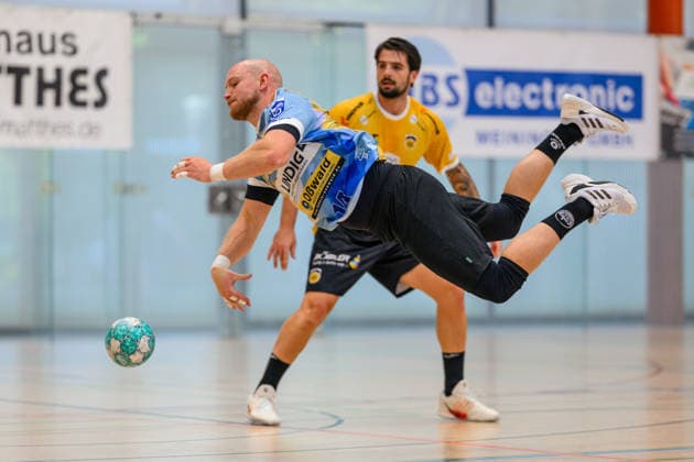 Peter Walz (ThSV Eisenach, 14), Savvas Savvas (HSC 2000 Coburg, 10) GER, ThSV Eisenach gegen HSC 2000 Coburg, 1. Opel Handballbundesliga, Handball, Testspiel, Saison 2026 2027, 24.07.2026 GER, ThSV Eisenach gegen HSC 2000 Coburg, 1. Opel Handballbundesliga, Handball, Testspiel, Saison 2026 2027, 24.07.2026 Meiningen *** Peter Walz, ThSV Eisenach, 14; Savvas Savvas, HSC 2000 Coburg, 10 GER; ThSV Eisenach vs. HSC 2000 Coburg, 1 Opel Handball Bundesliga, Handball, Friendly, 2026–2027 Season, July 24, 2026 GER, ThSV Eisenach vs. HSC 2000 Coburg, 1st Opel Handball Bundesliga, Handball, Friendly Match, 2026–2027 Season, July 24, 2026 Meiningen Copyright: xMartinxHerbstx