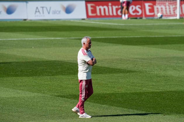 July 24, 2026, Valdebebas, Madrid, Spain: Jose Mourinho, head coach of Real Madrid, looks on during the Real Madrid training session held in collaboration with A.D. Alcorcon at Alfredo Di Stefano stadium on July 24, 2026, in Valdebebas, Madrid, Spain. Valdebebas Spain - ZUMAa181 20260724_zaa_a181_106 Copyright: xDennisxAgyemanx