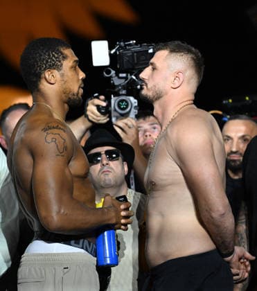 Anthony Joshua v Kristian Prenga: The Comeback Anthony Joshua v Kristian Prenga: The Comeback - Weigh In JEDDAH, SAUDI ARABIA - JULY 24: Kristian Prenga poses for a photo during the weight in ahead of his fight against Anthony Joshua on the The Comeback fight card at Jeddah Promenade on July 24, 2026 in Jeddah.