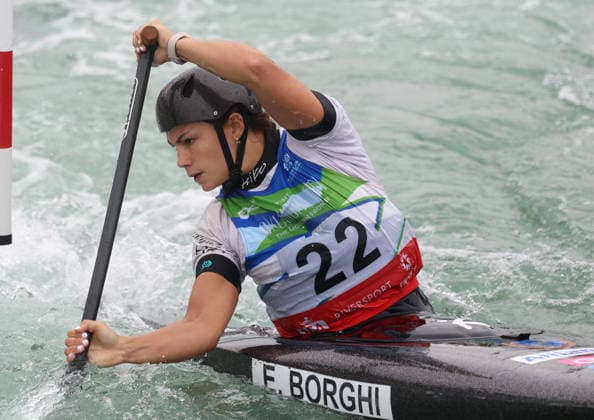 July 24, 2026, Oklahoma City, Oklahoma, USA: ELENA BORGHI of Italy during Women s Canoe semifinal on 2026 ICF Canoe Slalom World Championships, Oklahoma City, USA. ICF Canoe Slalom World Championships 2026 - Elena Borghi  - ZUMAc278 20260724_zsp_c278_010 Copyright: xMarcinxCholewinskix