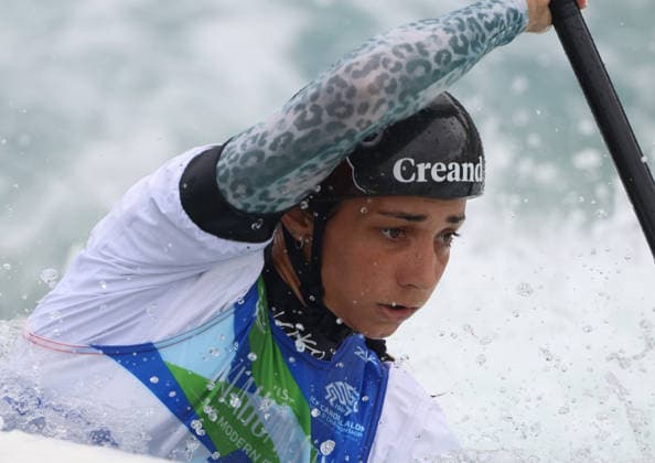 July 24, 2026, Oklahoma City, Oklahoma, USA: MONICA DORIA of Andorra during Women s Canoe semifinal on 2026 ICF Canoe Slalom World Championships, Oklahoma City, USA. ICF Canoe Slalom World Championships 2026 - Monica Doria  - ZUMAc278 20260724_zsp_c278_016 Copyright: xMarcinxCholewinskix