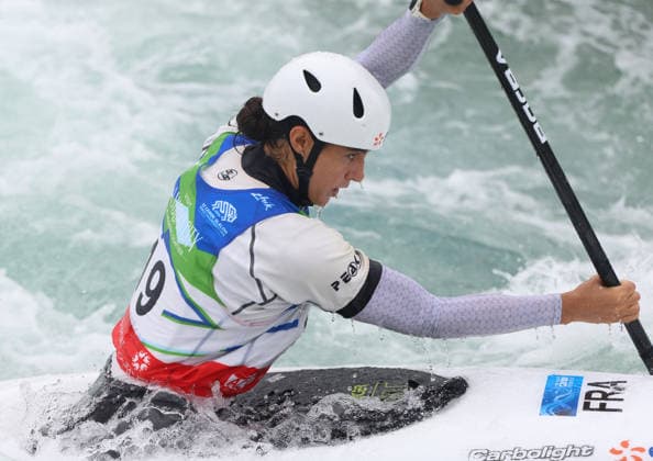July 24, 2026, Oklahoma City, Oklahoma, USA: ANGELE HUG of France during Women s Canoe semifinal on 2026 ICF Canoe Slalom World Championships, Oklahoma City, USA. ICF Canoe Slalom World Championships 2026 - Angele Hug  - ZUMAc278 20260724_zsp_c278_030 Copyright: xMarcinxCholewinskix