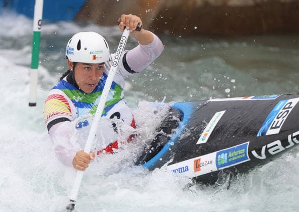 July 24, 2026, Oklahoma City, Oklahoma, USA: MIREN LAZKANO of Spain during Women s Canoe semifinal on 2026 ICF Canoe Slalom World Championships, Oklahoma City, USA. ICF Canoe Slalom World Championships 2026 - Miren Lazkano  - ZUMAc278 20260724_zsp_c278_036 Copyright: xMarcinxCholewinskix